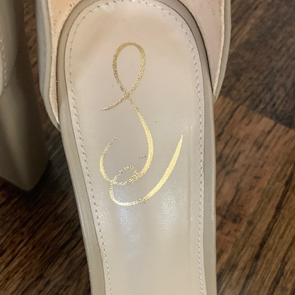 Sam Edelman Elegant Cream High Heel Ankle Strap Sandals - Picture 2 of 8